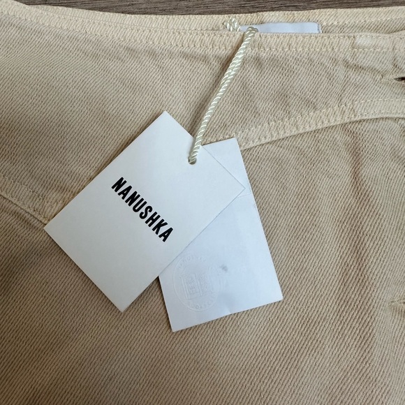 NWT Nanushka Amita Cream Button-Accent Mini Skirt - Picture 3 of 6